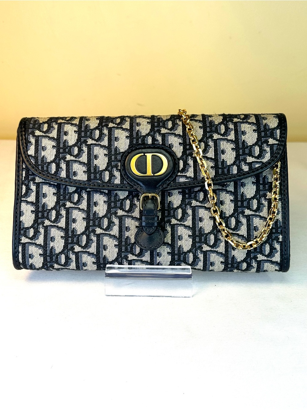 Christian Dior Bobby Blue oblique jacquard canvas blue GHW 2023 COA